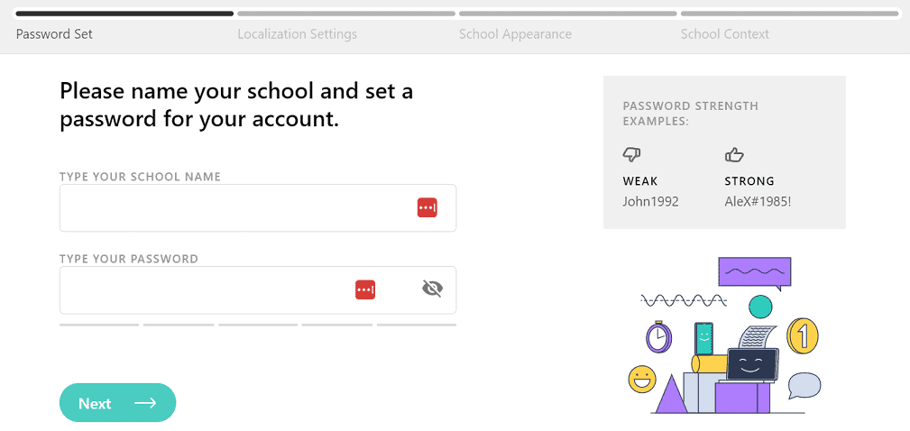 LearnWorlds trial school name